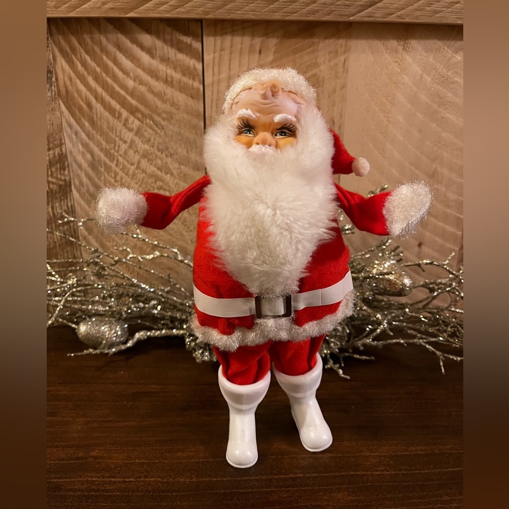 Vintage Santa w/ Plastic Face & Boots JAPAN